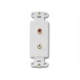 Cables to Go 3961 Solder Style Decorative Gold Dual RCA Multimedia Insert  (White)