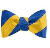 Bow Tie Med. Blue/Gold College Stripe