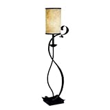 IMAGE OF Kichler Lighting 70574 33-Inch Portable Console Lamp, Old Iron with Umbered Alabaster Swirl Glass Shade