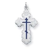 Sterling Silver Eastern Orthodox Cross Pendant