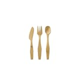 Bambu Knife, Fork and Spoon, Set of 3, Natural by Bambu