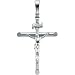14K White Gold Crucifix Pendant