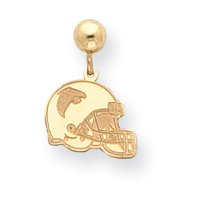 14K Atlanta Falcons Helmet Dangle Post Earrings NF93