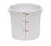 Round Plastic Container, White, 6 Quart -- 1 Per Case