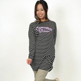 (コンバース)CONVERSE チュニック レディース イカリ ロゴ デザイン ゴム シャーリング 長袖