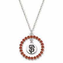 San Francisco Giants Spirit Crystal Logo Wreath Necklace