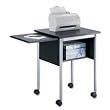 Safco Products Company SAF1873BL Machine Stand- w- Slide Away Shelf- 23in.x19-.50in.x28-.50in.- BK