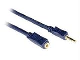 Impact Acoustics Velocity - Audio extender - 27 AWG - mini-phone stereo 3.5 mm (M) - mini-phone stereo 3.5 mm (F) - 12 ft - shielded - blue
