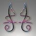 Earspiral Earrings C361XSMN Multicolored Niobium