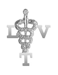 NursingPin - Licensed Vet Tech LVT Diamond Lapel Pin in Silver