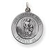 Sterling Silver Guardian Angel Medal Charm - title=