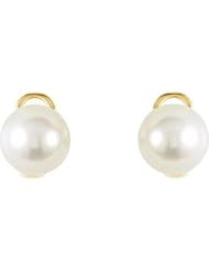 Jewelplus South Sea Cultured Pearl Earrings with Omega Backs 14K Yellow Pair 13.00 Mm Fashion Near Round