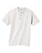 1202 - Medium - White 7.1 oz Cotton Deluxe Henley