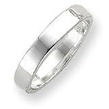 Sterling Silver 4mm Comfort Fit Flat Band