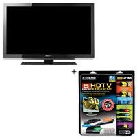Toshiba 40SL412U 40 inch 1080p LED TV with 3 HDMI, 60Hz Sync Rate with Basic Accessory Kit (2 HDMI Cables, 1 RGB Cable, 1 Audio Cable, Plasma / LCD Cleaning Kit)