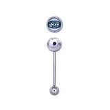 New York Jets 316L Stainless Steel Barbell - 14G - 5/8 Inch Bar Length - Sold Individually