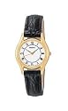 Seiko Women's Black Leather Strap Watch #SXGN36