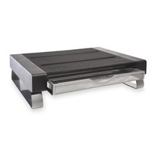 Rolodex Corporation ROL82412 Large Monitor Stand- Mesh- 14-.50in.x4-.6in.x18-.50in.- Black-Silver