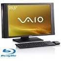 Sony Vaio RT1SU Desktop PC Core 2 Quad (Q9400) 2.66GHz 4096MB (2x2048MB) 1000GB 25.5 inch WUXGA TFT Blu-ray LAN WLAN BT Vista Ultimate (NVIDIA Geforce 9600M GT 512MB) (VGCRT1SU.CEK)