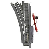 Life-Like HO Power-Loc Nickel Silver RH Remote Switch Track - 21335