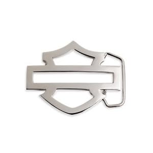 Harley Davidson Ladies Mini Open Bar and Shield Belt Buckle. Chrome plated. Mini open Bar and...