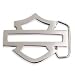 Harley Davidson Women's Mini Open Bar & Shield Belt Buckle. Chrome plated. Mini open Bar & Shield logo. Fits any 1 1/2
