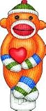 Sock Monkey with Heart Night Lights