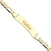 14K Pittsburgh Steelers Med Pol Name Id Bracelet W/Figaro Link - NF1654-7