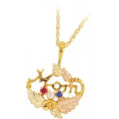 Black Hills Gold Mother's Necklace - 5 stones - G2909