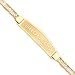 14K Denver Broncos Lg Id Bracelet Sanded Broncos Anchor Link - NF652-8