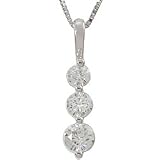 Small Round Moissanite 3 Stone Pendant