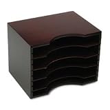 Safco Wood Stackable Sorter, 12.75 Inches Width x 9.5 h, Mahogany (3626MH)