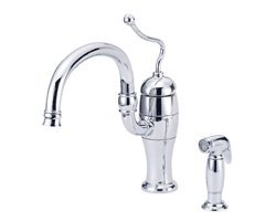Danze D403221 Antioch Single-Handle Kitchen Faucet with Articulated Spout, Lever Handle and Spray, Chrome
