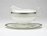 Noritake 4817416 Renaissance - Fascination Green Gravy Boat with Tray 16-oz.