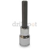 Westward 1EZN7 Hex Bit Socket, 1/2 In Dr, 6mm, 3 1/2 In L