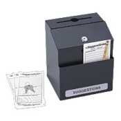 Safco Steel 7 x 6 x 8 1/2 Inch Suggestion/Key Drop Box with Locking Top (4232BL)