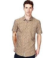 Autograph Luxury Pure Cotton Leaf Print Shirt