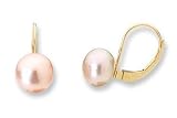 Cultured Freshwater Pink Pearl 14K Gold Earrings