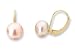 Cultured Freshwater Pink Pearl 14K Gold Earrings