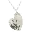 CLOSE TO MY HEART Heart Shaped Earth Pendant in Sterling Silver on a 16" Rolo Chain, #7907