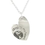 CLOSE TO MY HEART Heart Shaped Earth Pendant in Sterling Silver on a 16" Rolo Chain, #7907