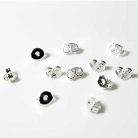 Poussoirs poussette embout clous d'oreilles apprêt - Argenté / Lot de 20
