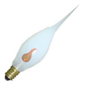 Bulbrite SF F3CTC Silicone Dipped 3W Chandelier Bulb, Candelabra Base