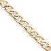 14K Solid Curb Link Bracelet - 7.25 Inch