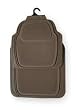 Westward 1EBA7 Floor Mat Set Of 4, Rubber And Carpet, Tan