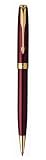 Parker – Sonnet 07: Laque Deep Red GT Ballpoint, Gold Trims, Twist Mechanism.