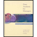  : Data Analysis for Managers with Microsoft Excel - Textbook Only
