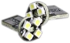 194 168 T10 Wedege SMD High Power LED HYPER WHITE BULBS Dome Lights 12V (1 pair)