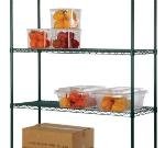 Green Epoxy Coated Shelving, 21 in D x 30 in W