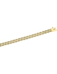 CleverEves 14K Yellow Gold 7 Inch Solid Double Rope Bracelet